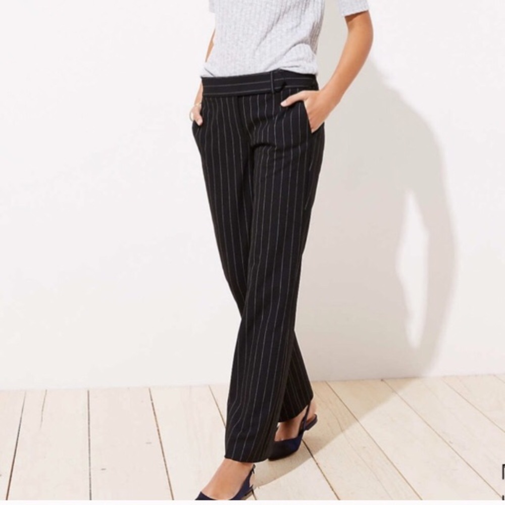 Loft Marisa Trouser In Pinstripe